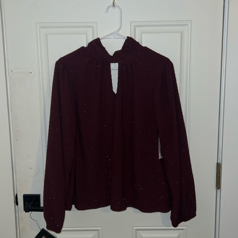 Maroon glitter blouse